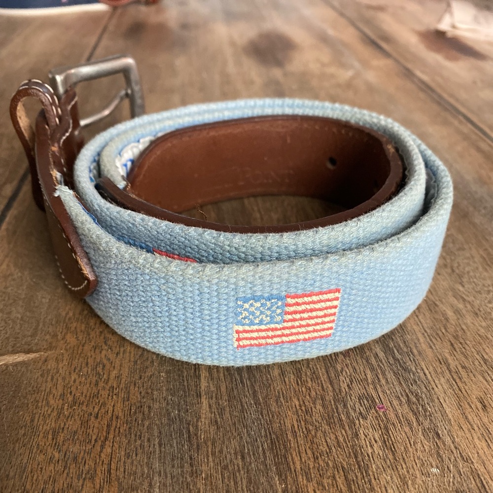 Reel Point knitted American flag belt
